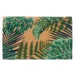 FM2 Premium Thick Coir Doormat - Green Leaves