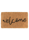 FM2 Premium Thick Coir Doormat - Black Welcome