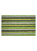 PVC Backed Coir Doormat - Green Stripes