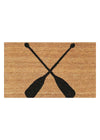 PVC Backed Coir Doormat - Black Oars