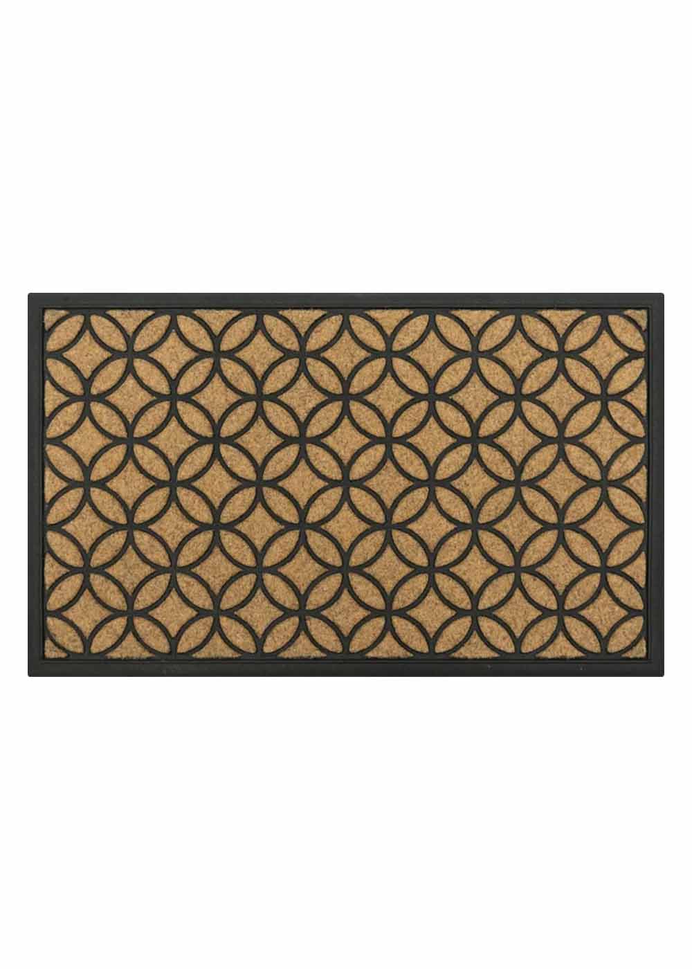 Acadia Faux Coir Doormat - Circles