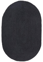 Isabella Black Jute Oval Rug