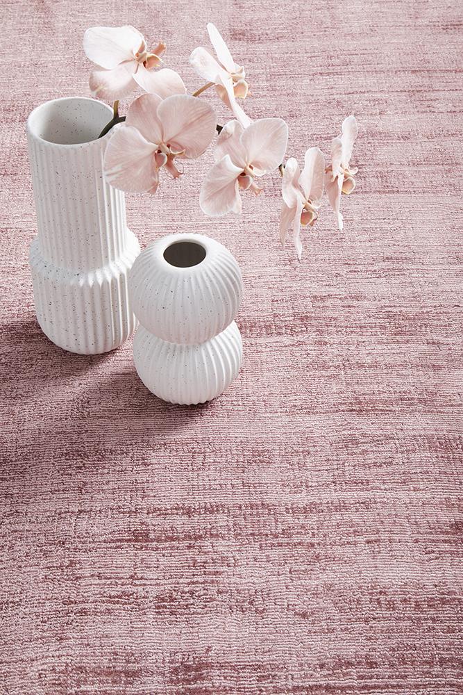 Sophia Blush Pink Plain Rug