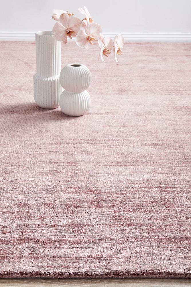 Sophia Blush Pink Plain Rug