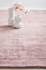 Sophia Blush Pink Plain Rug