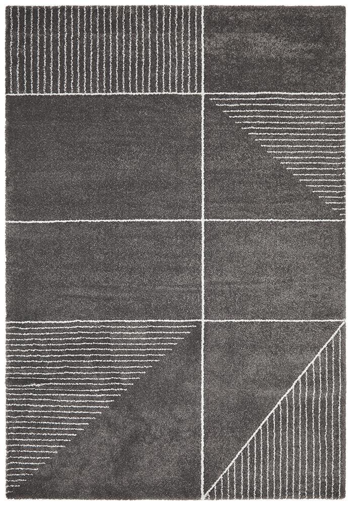 Charlotte Charcoal Geometric Rug