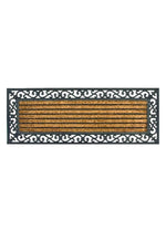 Castle Rubber Coir Double Doormat - Stripes