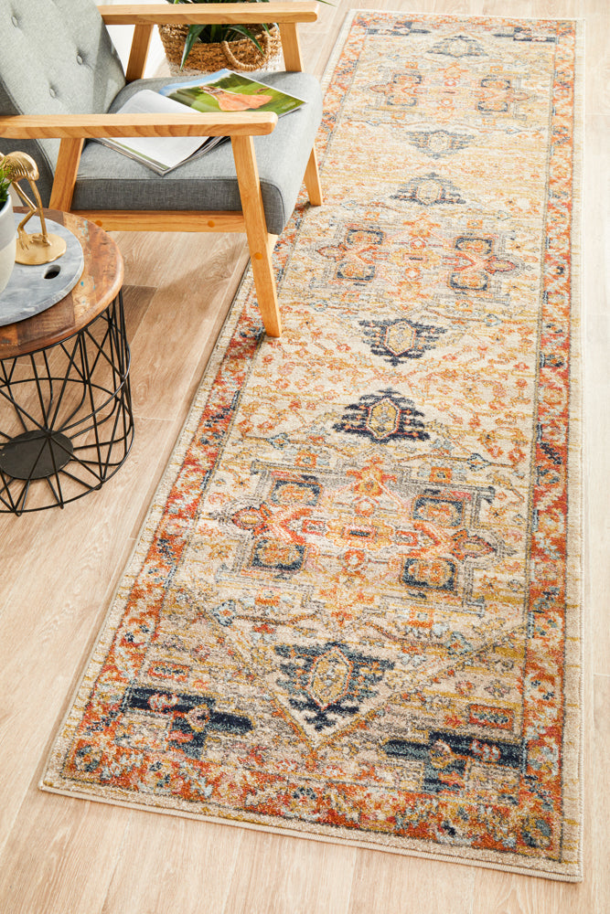 Kalani Golden Hall Runner | Traditional Rugs Belrose Sydney