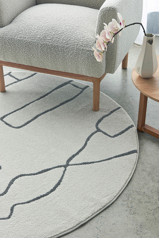 Zara Silver Fes Rug | Round Rugs Belrose | Rugs N Timber