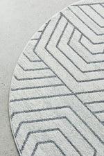 Zara Silver Hex Rug | Round Rugs Belrose | Rugs N Timber