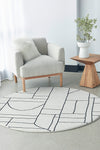 Zara Ivory Chaos Rug | Round Rugs Belrose | Rugs N Timber