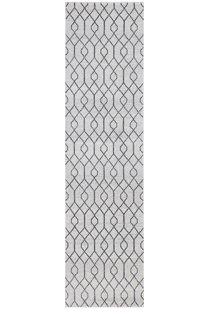 Zara Silver Eyelet Runner | Hall Runners Rugs Belrose | Rugs N Timber