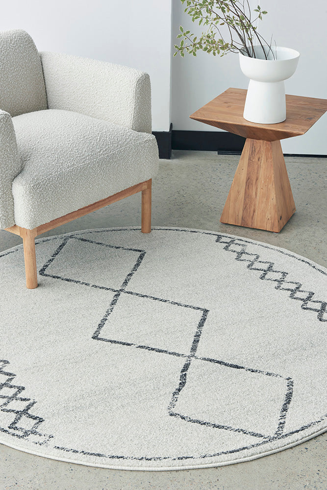 Zara Ivory Beni Rug | Round Rugs Belrose | Rugs N Timber