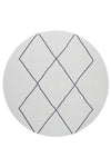 Zara Ivory Criss Cross Rug | Round Rugs Belrose | Rugs N Timber