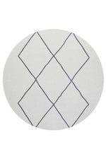 Zara Ivory Criss Cross Rug | Round Rugs Belrose | Rugs N Timber