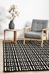 Tiffany Black & Gold Maze Rug