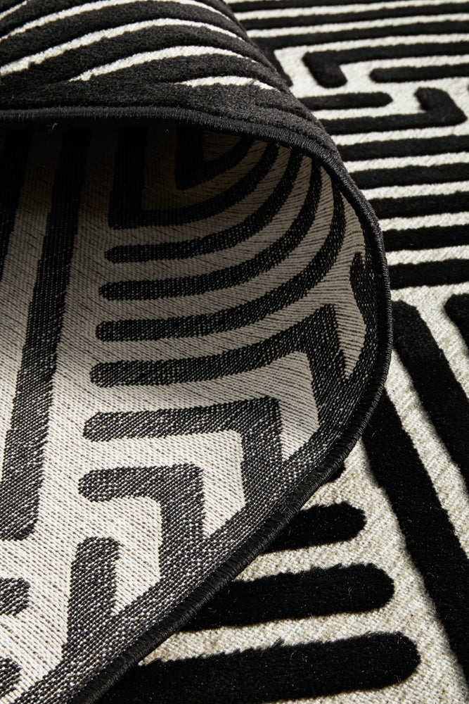 Tiffany Black & Gold Weave Rug