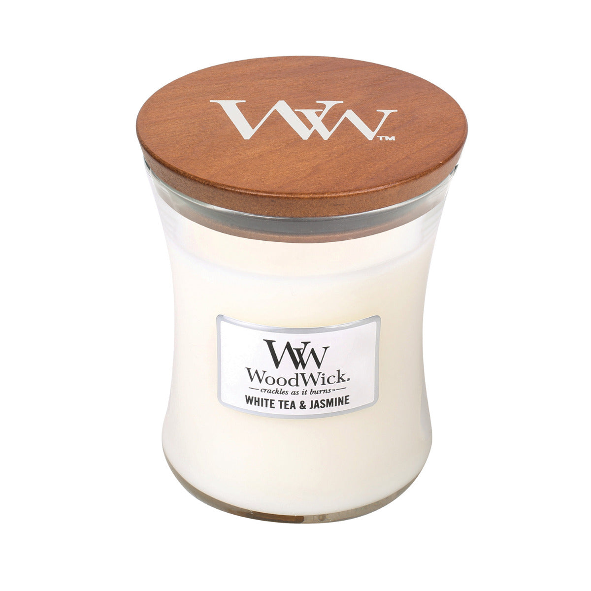 Woodwick Candle - Medium - White Tea & Jasmine